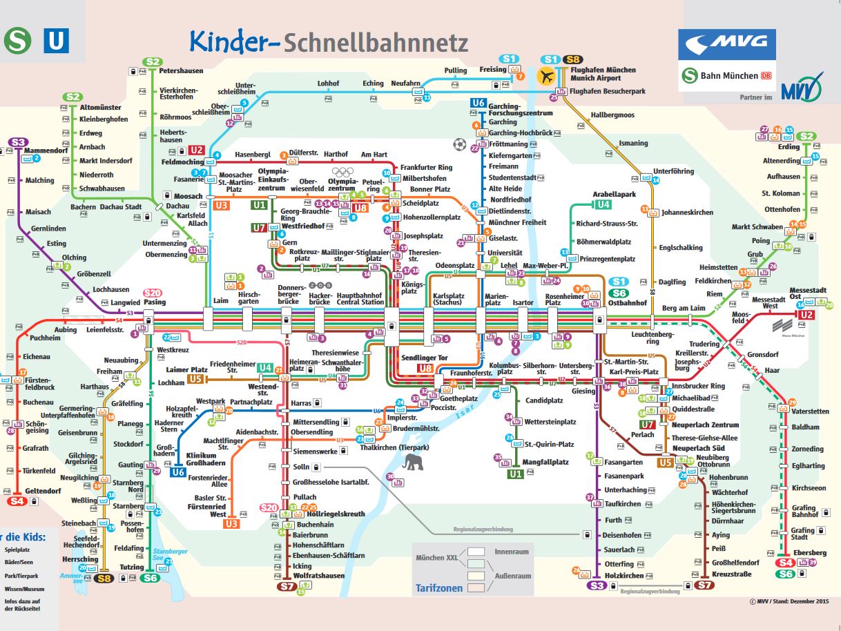 MVV-Schnellbahnnetzplan für Kinder | Amper-Kurier