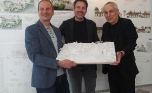 OB Götz, Bauamtsleiter Dachsel und Architekt Prof. Springer