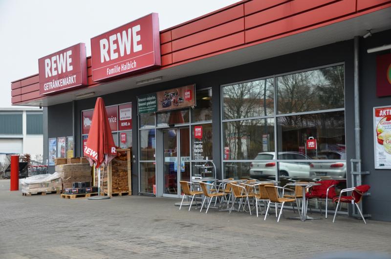 Ansicht des Rewe-Marktes in der Unteren Au.