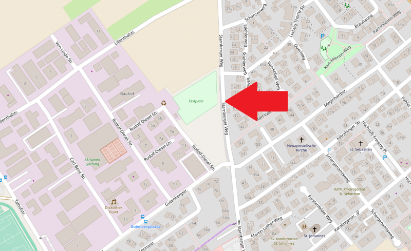 Auf dem ehemaligen Festplatz in Gilching (neben dem Wertstoffhof, Rudolf-Diesel-Str. 3) errichtet der Landkreis Starnberg ein kommunales Corona-Testzentrum. Das Testzentrum ist als „Drive-In“ geplant und wird von der AICHER Ambulanz Union betrieben. Das Testzentrum geht am 1. September in Betrieb und richtet sich insbesondere an Reiserückkehrer aus Risikogebieten, damit die Betroffenen ihrer Verpflichtung zur Testung schnellstmöglich nachkommen können.