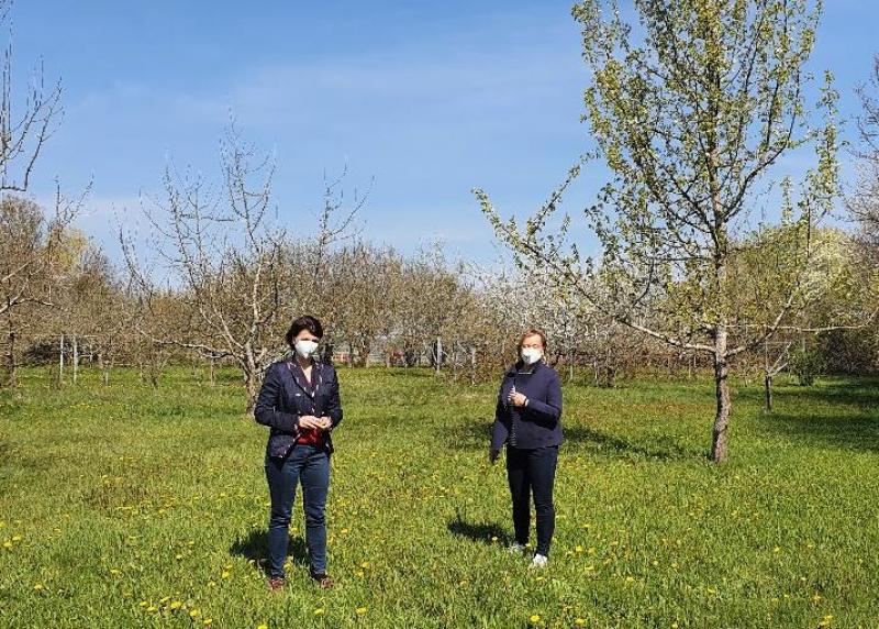 Die Bundestagsabgeordnete Katrin Staffler und Bezirksrätin Gabriele Off-Nesselhauf haben den Kreislehrgarten Adelshofen besichtigt. Mit dem Besuch informierten sich die beiden CSU-Politikerinnen, welchen Beitrag private Gärten für den Klima- und Artenschutz im Landkreis leisten können.