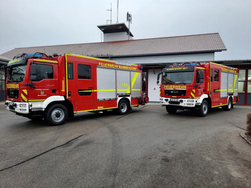 Zwei neue Löschgruppenfahrzeuge konnte die Feuerwehr in Mammendorf in Empfang nehmen. Die offizielle, technische Bezeichnung der Fahrzeuge ist „Hilfeleistungs-Löschgruppenfahrzeug 20 (HLF 20)“ und „Löschgruppenfahrzeug 20 (LF 20)“. Die Firma Lentner war mit dem Aufbau der beiden Fahrzeuge auf MAN Fahrgestellen im Jahr 2019 von der Gemeinde beauftragt worden.