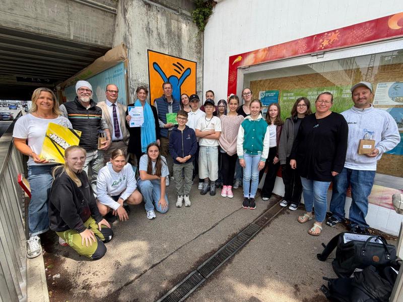 Graffitikünstler Realschule Maisach, Bahnhofsunterführung
