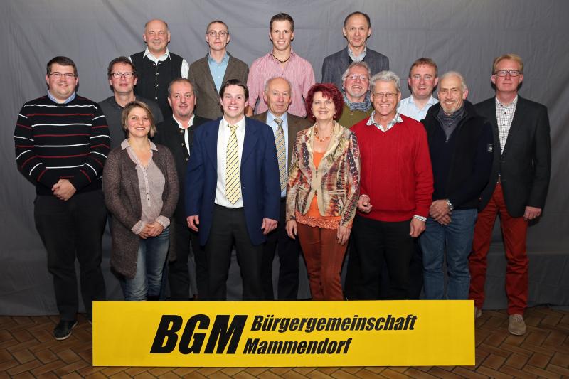 Die Gemeinderatskandidaten der Bürgergemeinschaft Mammendorf.