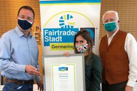 Die Stadt Germering darf sich weiterhin „Fairtrade-Stadt“ nennen! Die erstmalige Auszeichnung erfolgte im Herbst 2016 – die Stadt kann somit nicht nur ihr 4-jähriges „faires“ Jubiläum feiern, sondern bleibt weiterhin für zwei Jahre „Fairtrade-Stadt“ bis zur nächsten Titelerneuerung.