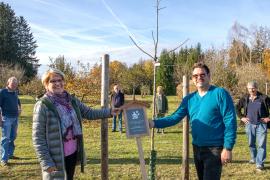 Ein richtig runder Geburtstag war es nicht, dennoch wollten die Mitglieder des Kreisverbandes für Gartenbau und Landespflege Starnberg explizit in Zeiten von Corona auf die Bedeutung des Verbandes aufmerksam machen. Anlässlich des 115sten Geburtstages wurde im Gilchinger Lehrgarten ein Apfelbaum gepflanzt. 