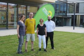 Der neue Ortsvorstand der Gilchinger Grünen: Birgit Königbauer (Beisitzerin), Jeroen van Doesburg (Sprecher), Anja Kiemle (Sprecherin) und Markus Otto (Beisitzer).