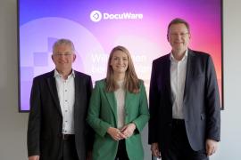 , 17. Oktober 2022 – Judith Gerlach, Bayerische Staatsministerin für  Digitales, war vergangene Woche bei DocuWare, einem führenden Anbieter für die  digitale Verwaltung von Dokumenten und die Automatisierung von Workflows in der  Cloud. Dr. Michael Berger und Max Ertl, Geschäftsführer von DocuWare, empfingen  Digitalministerin Gerlach am Hauptsitz in Germering. 