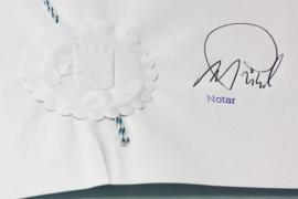 Notarielles Siegel mit Unterschrift