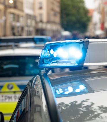 Polizeiauto mit Blaulicht