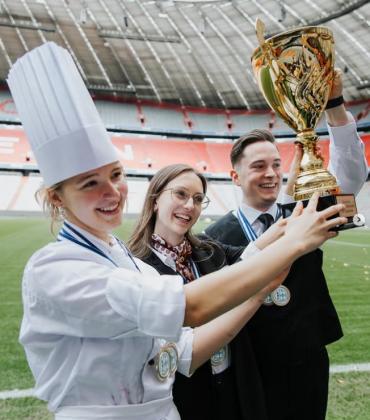 Auszeichnung Köchin im Fußballstadion Allianzarena